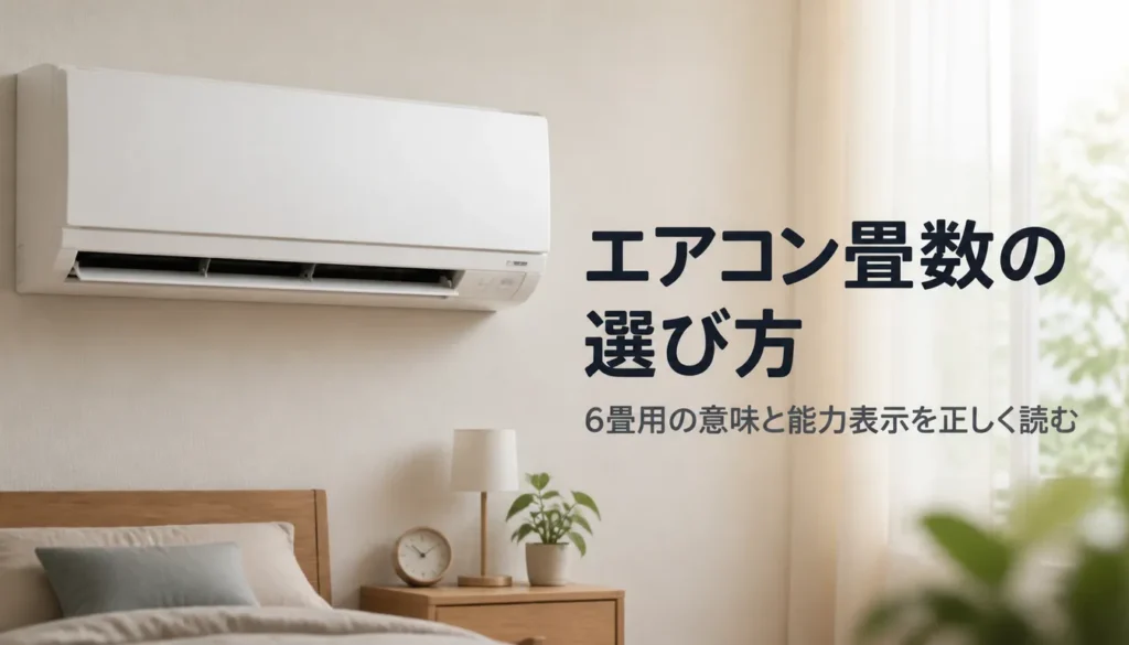 壁に取り付けられた白いエアコン室内機