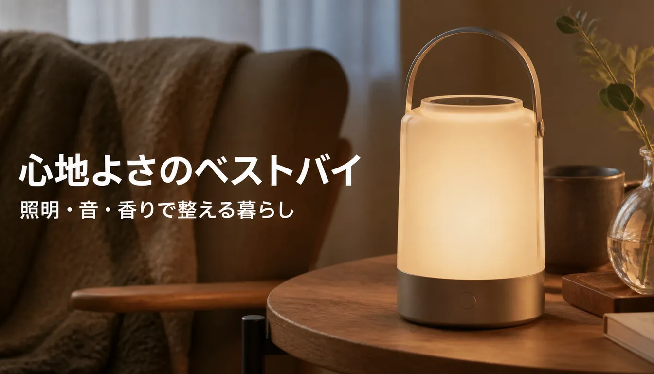 暖色に灯る充電式のLEDランタン