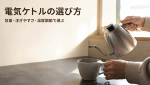 細口ノズルのステンレス製電気ケトル