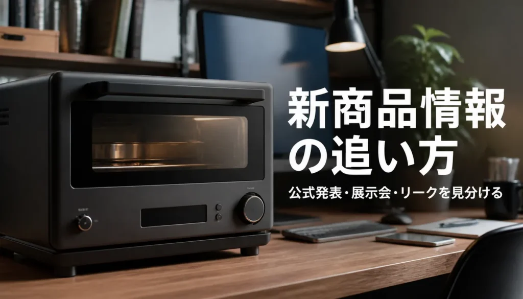 発表資料と並ぶ新型家電のイメージ