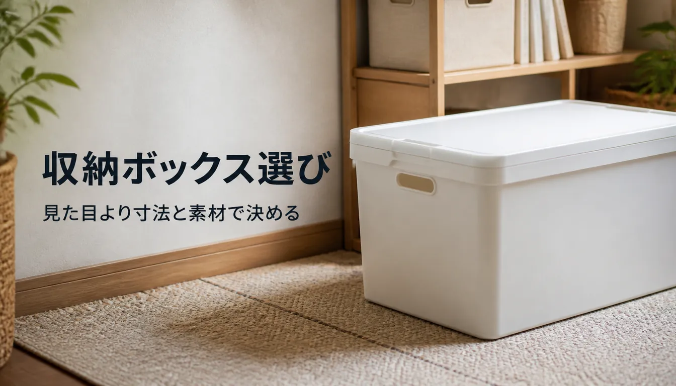 蓋つきの白い収納ボックス