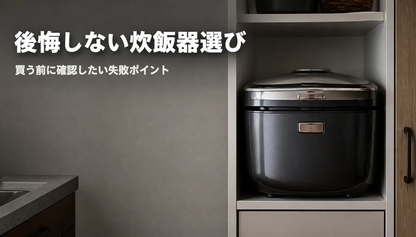 ふたを開けた炊飯器と内釜のイメージ